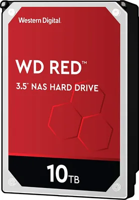 A Western Digital WD Red internal hard drive is shown against a white background.