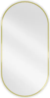 Obrázok produktu pre Mexen Loft oválne kúpeľňové zrkadlo 100x50 cm zlatý rám