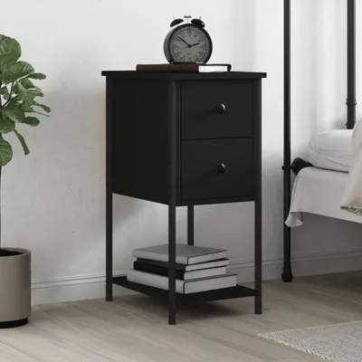 Immagine prodotto di Comodino nero 32x42x70 cm in materiale ligneo