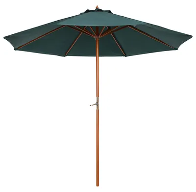 Produktbild von Holz Sonnenschirm Holzschirm Gartenschirm c 2,5m Dunkelgrš¹n