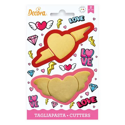 Produktbild von LOVE Ausstecher 2 Stück Valentinstag-Formen