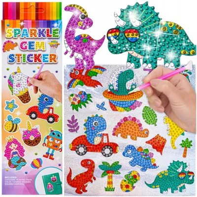 Produktbild von DK Dinosaurier Diamantmalerei Aufkleber Set Kreativ