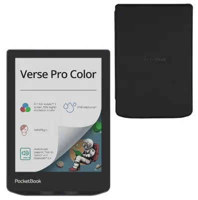 Immagine prodotto di PocketBook Verse Pro Color + Cover a conchiglia Nero