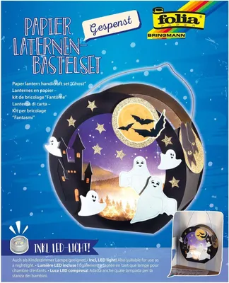 Produktbild von folia Laternen-Bastelset "GESPENST" schwarz