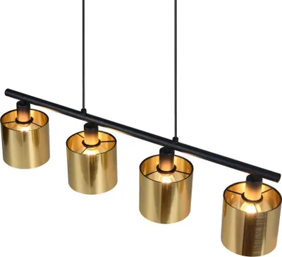 Produktbild von Reality Pendelleuchte Jason ohne Leuchtmittel 150 x 75 cm gold 4 W warmweiß