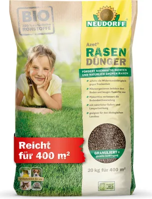 Produktbild von Neudorff Azet RasenDüngerfür 400 m² - 20 kg sorgt für dichte Rasenfläche