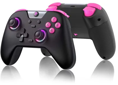 Produktbild von X05 Wireless PC Controller – RGB 7-Farben-Licht, Hall-Joysticks & Hall-Triggers, Bluetooth Controller für PC, Switch, Steam & Handy-Schwarz