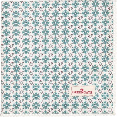 Produktbild von Greengate Kelsey Stoffserviette mit Spitze white 40x40cm