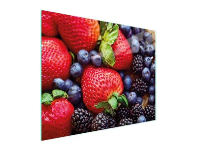 Obrázek produktu pro Skleněné prkénko na krájení 52x40 jahod