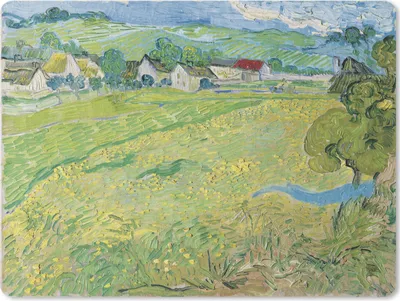Produktbild von MuchoWow® Mauspad Mousepad Les Vessenots in Auvers - Vincent van Gogh 23x19 cm - Mousepads - Maus Mat - Pad - Mausunterlage - Schreibtischunterlage - Mauspad