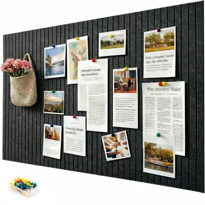 Image de Omgoods - Tableau magnétique en feutre, 60 x 40 cm - Tableau d'affichage décoratif adhésif pour le bureau et la cuisine
