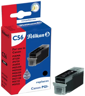 Produktbild von Pelikan C56 BK, Hohe (XL-) Ausbeute, Schwarz, Tinte auf Pigmentbasis, 24 ml, 1 Stück(e), 644 Seiten