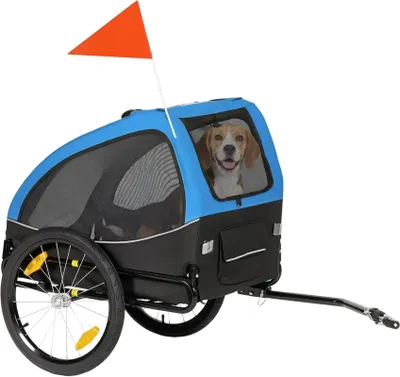 Produktbild von Hundeanh?nger fš¹r Fahrrad faltbar mit Reflektoren, bis 20 kg, Blau
