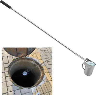 Productafbeelding van Telescopische Watermonsternemer - Water Testset - Water Kwaliteit Meten - Uitschuifbaar tot 7 Meter - 500ml en 1000ml Cups - Zilver