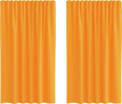 Image de vidaXL Voile Rideaux avec poches pour tringles 2 pcs. Orange
