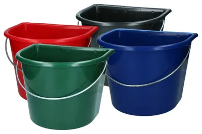 Productafbeelding van Vplast Emmer met vlakke kant 15 liter Zwart