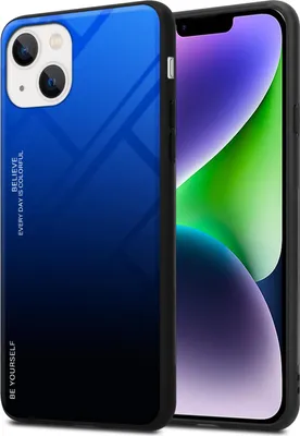 Produktbild von Cadorabo Hülle für Apple iPhone 14 Schutz Hülle in Schwarz Handyhülle TPU Etui Cover Case Tempered Glas