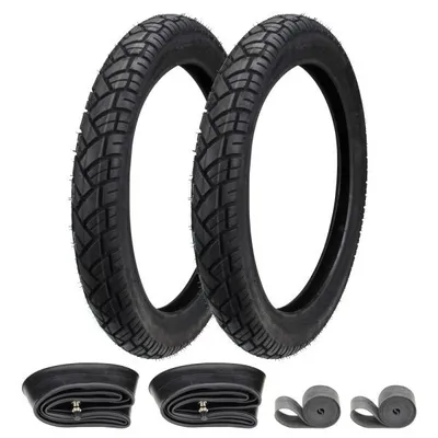 Obrázek produktu pro 2x pneumatika VeeRubber VRM094 2.75-16 (2 3/4 x 16) 43J TT + duše + páska na ráfek