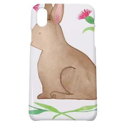 Produktbild von Mr. & Mrs. Panda Iphone 10 Handyhülle Hase Sitzen - Weiß - Geschenk, Ostern, Ostergrüße, Frohe, Handy, Cover, Hülle, X, Kaninchen, Liebe