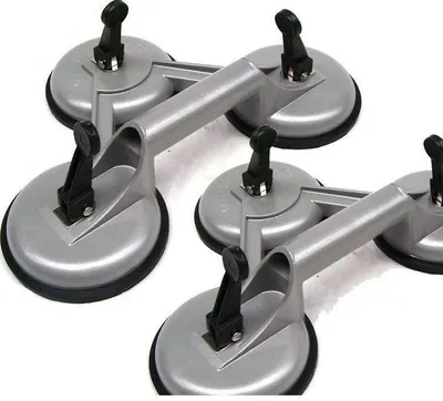 Produktbild von 2 x Saugheber je 150kg 55442 Glassauger Vakuumheber Glasheber KFZ Glaserei Alu
