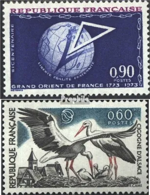 Produktbild von Briefmarken Frankreich 1973 Mi 1830,1831 (kompl.Ausg.) postfrisch Freimaurer