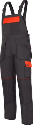 Image de Salopette Graphite-Orange, 190G/M2, "S (48)", Ce, Lahti