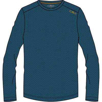 Produktbild von Herren Langarm T-Shirt Blau Atmungsaktiv Schnelltrocknend Geruchshemmend Regular Fit