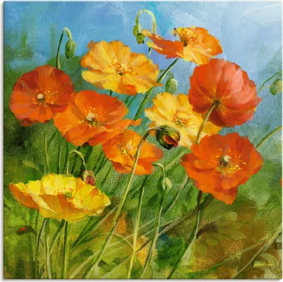 Produktbild von ARTland Leinwandbild Sommerfeld II Größe: 40x40 cm