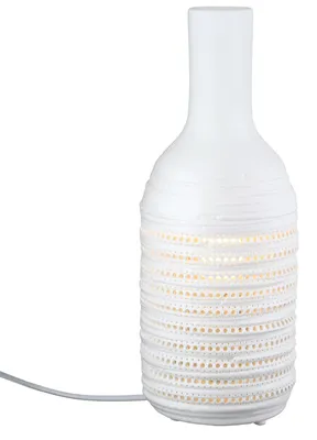 Produktbild von SACOMA Tischleuchte - weiß - Porzellan - Höhe 30,5cm x Ø 12cm - Lampe