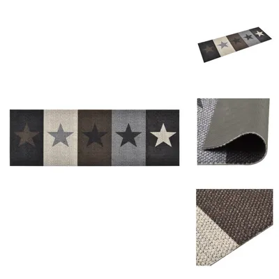 Productafbeelding van vidaXL Keukenmat, wasbaar, sterrenmotief, 45x150 cm - Vloermatten
