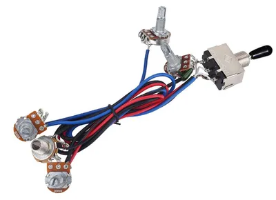 Productafbeelding van gitaarbedrading 3-weg 2V2T bedieningsknoppen kabelboom kit voor elektrische gitaar