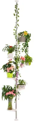 Immagine prodotto di Scala per fiori in plastica a 7 gradini - bianca