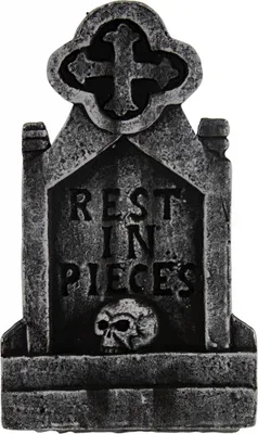 Produktbild von Halloween Grabstein mit Keltenkreuz und Totenkopf Motiv 53 cm