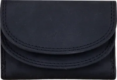 Produktbild von Hochwertige Damen und Herren Geldbörse aus Echtleder - Minimalistisch und funktional, mit RFID-Schutz und 7 Kartenfächern - Handlich Schwarz