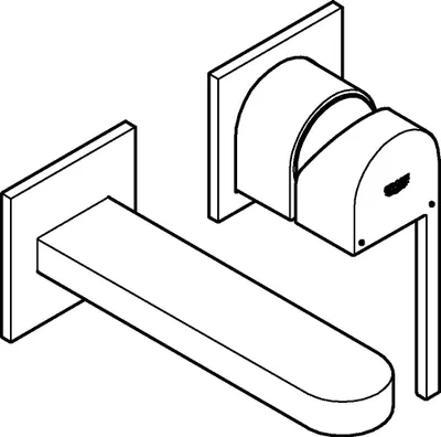 Produktbild von GROHE Plus, Chrom, Metall, Wand, Hebelgriffe, Einzelbild