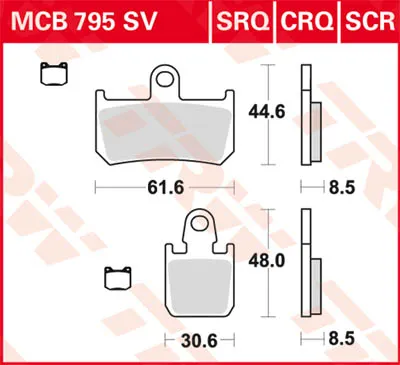 Obrázok produktu pre TRW Brzdová podložka Trw Carbon Mcb795Crq