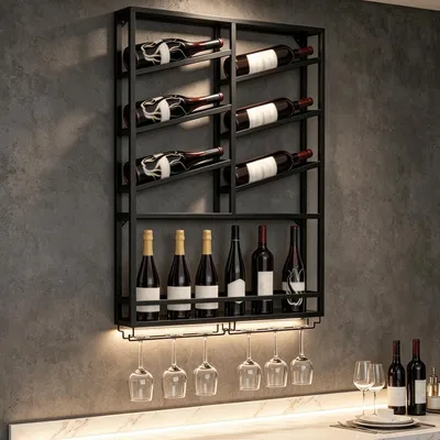 Zdjęcie produktu dla Stojak na wino WNW02, wymiary: 68 x 11 x 100 cm