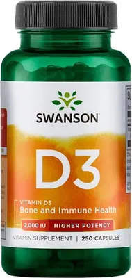Produktbild von Vitamin D3 2000 IU 250 Kapseln Swanson Health Products
