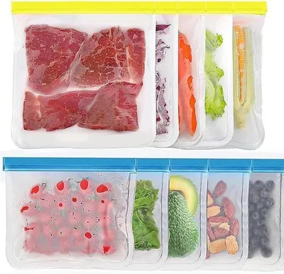 Immagine prodotto di Sacchetti per congelatore riutilizzabili da 25 litri, 10 pezzi, senza BPA, grandi