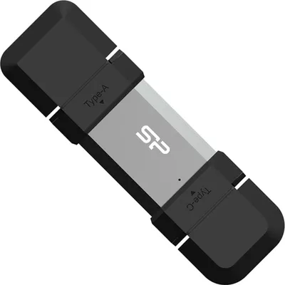 Produktbild von Silicon Power USB-Stick 64GB USB3.2 + Type C C51 Black