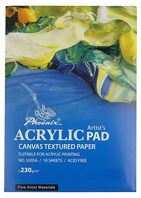 Produktbild von Acrylpapier A4 – 230g/m² – 10 Blatt – Malpapier für Acrylfarben