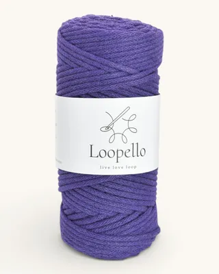 Immagine prodotto di Spago di cotone Loopello, diametro 3 mm, 100 metri – Viola