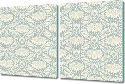 Produktbild von Glas Schneidebrett Herdabdeckplatten Schneideplatten - 2x 40x52 cm - Vintage Blumen