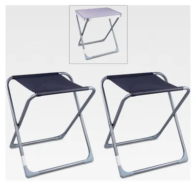 Produktbild von 2X 2-in-1 Campinghocker mit Tischplatte - 40x40cm