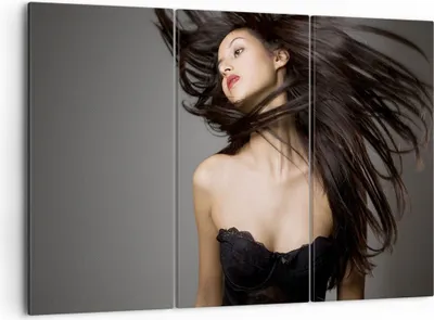 Produktbild von Bild auf Leinwand - Leinwandbild - Schönheit Mode Modell posieren - 105x70cm - Wand Bild - Wanddeko - Leinwanddruck - Bilder - Kunstdruck - Wanddekoration - Leinwand bilder - Wandkunst - CE105x70-2128