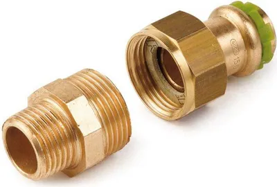 Produktbild von Kupfer Pressfitting Sudo-Press Durchgangsverschraubung Außengewinde 35 mm - 1 1/4' Kontur V DVGW