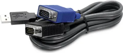 Image de Trendnet 2.8m USB/VGA KVM câble kvm Noir 2,8 m