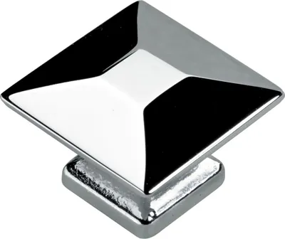 Produktbild von Hettich Möbelknopf Zinkdruckguss verchromt 25,0 x 25,0 mm - 1 Stück