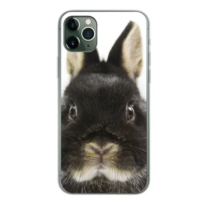 Produktbild von MuchoWow® Handyhülle Schutzhülle Hülle für iPhone 11 Pro Max Kaninchen - Haustiere - Fell Silikon Softcase Handy Hülle - Schutz