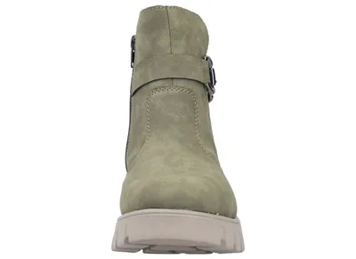 Produktbild von Rieker Damen Stiefelette Reißverschluss Warmfutter Zierspange 71862, Größe:38 EU, Farbe:Grün